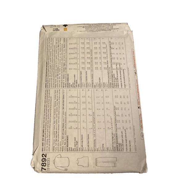 Simplicity Boys' Shirt,Vest,Pants Pattern 7892 Sizes 3,4,5,6. UNCUT, New. Fall - Picture 3 of 4